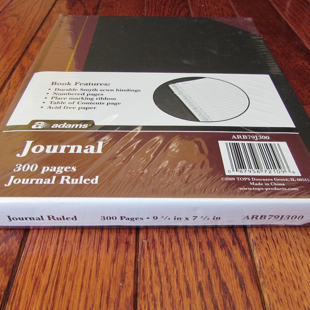 Adams Ruled Journal, 7.63 x 9.63 Inches, 300 Pages